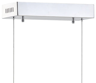 Ali 31" Dimmable Adjustable Integrated LED Metal Linear Pendant, Chrome
