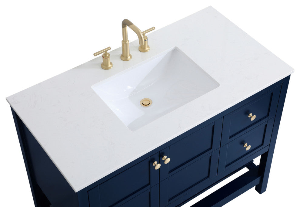 Tucker Blue 42" Single Sink Bathroom Vanity