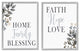 Faith Hope Home Family Phrases Soft Black Florals,11 x 14