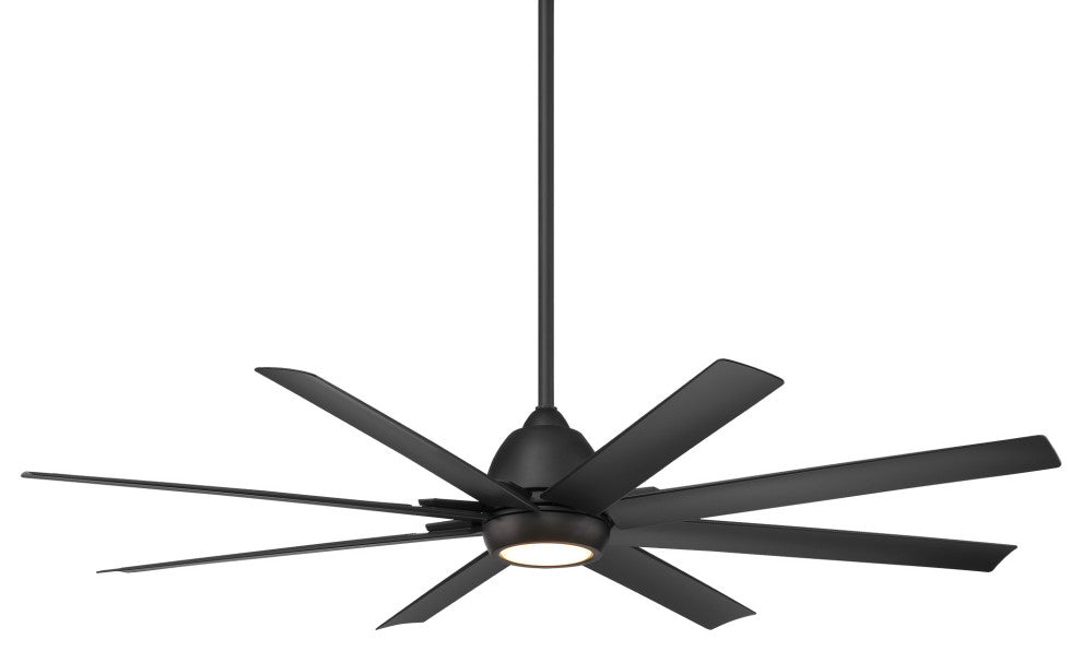 Mocha XL Indoor/Outdoor 8-Blade Smart Ceiling Fan 66" Matte Black, Light Kit