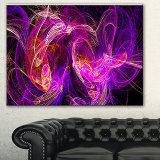 "Colored Smoke Blue Purple" Abstract Digital Art Canvas Print