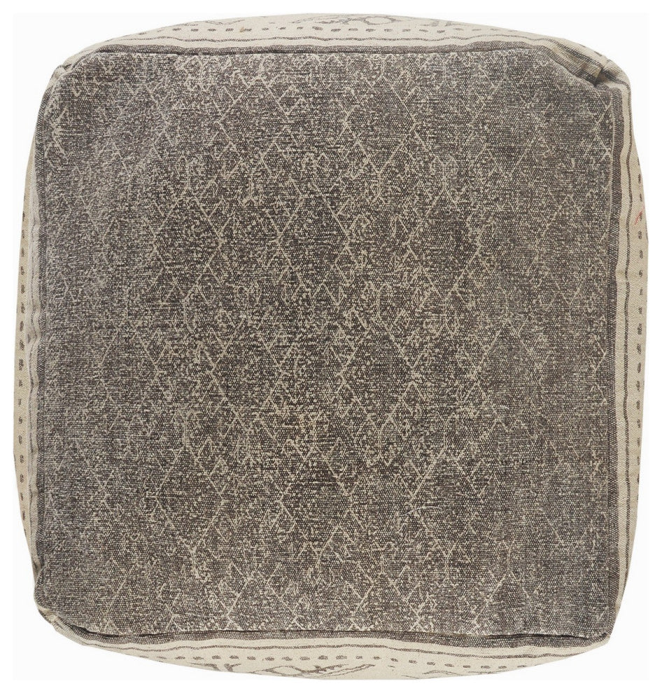 Handmade Geometric Rustic Farmhouse Pouf