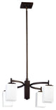 Quorum Delta 4-Light Chandelier, Satin Nickel
