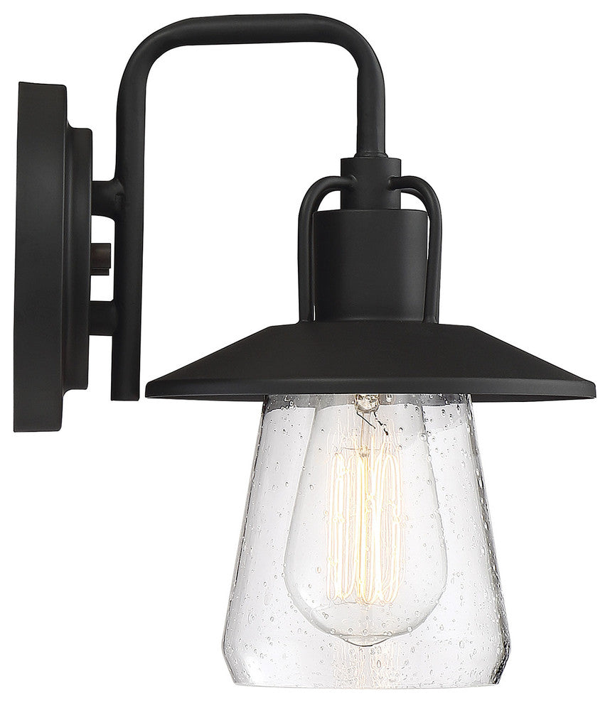 1-Light Exterior Wall Sconce, Black