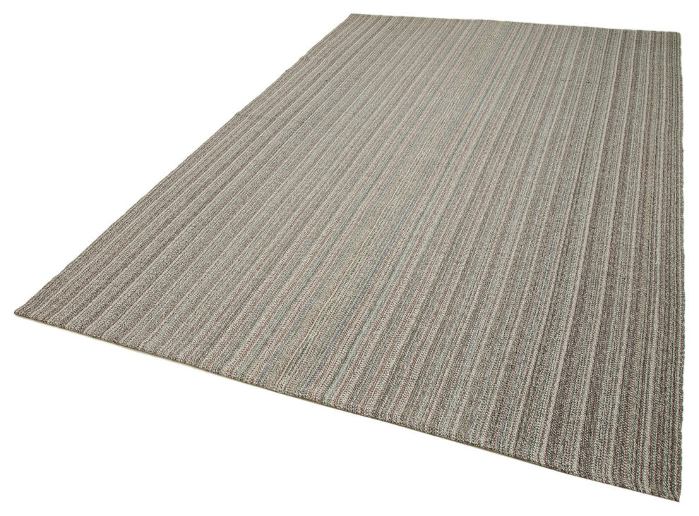 Rug N Carpet - Handmade Turkish 6' 6'' x 10' 4'' Flatweave Wool Kilim Rug