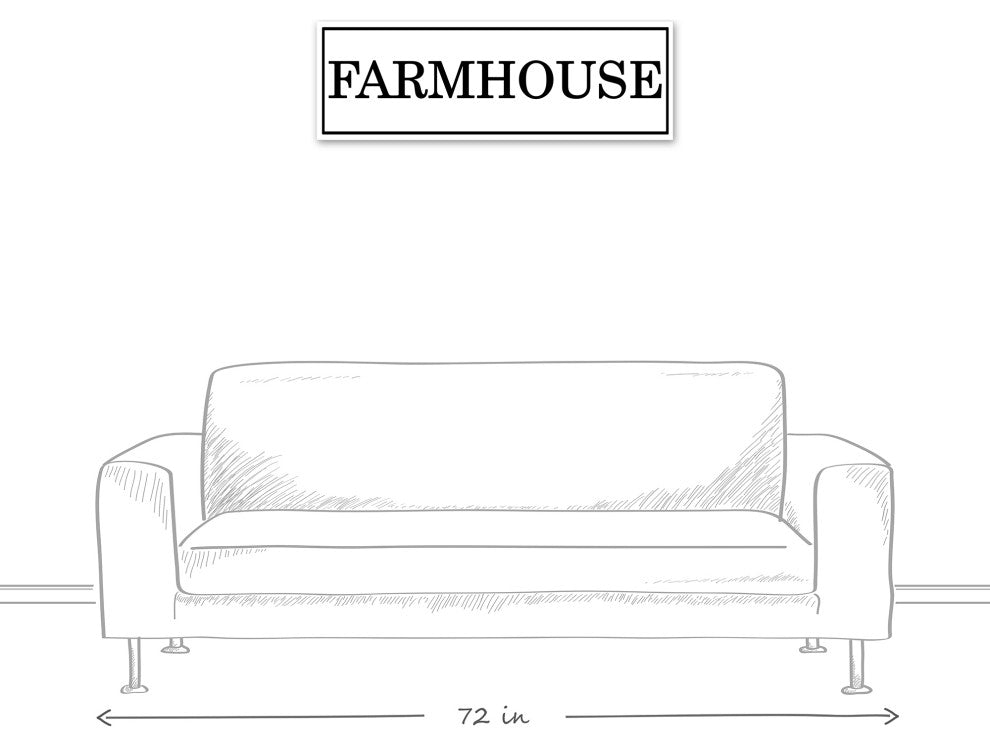 Farmhouse Sign 36x12 Canvas Wall Art