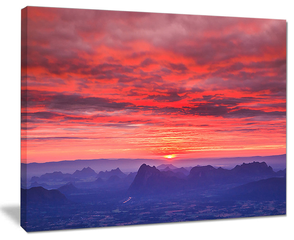 "First Light Morning Sunrise" Skyscape Photography Canvas Print, 20"x12"