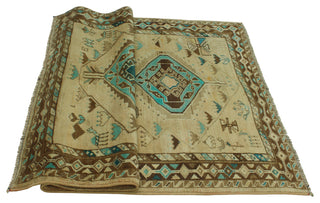 Fine Vintage Distressed Rozama Beige Rug