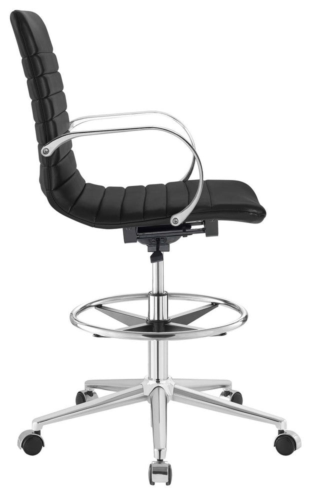 Groove Ribbed Back Drafting Chair