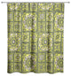 Patchwork Madala in Green Shower Curtain