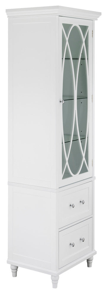 Wooden Bathroom Floor Cabinet Linen 2 Drawer