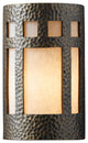 Ambiance Small Prairie Window, Outdoor Wall Sconce, Brass, White