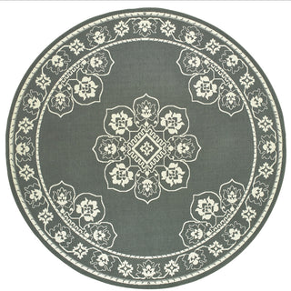 Oriental Weavers Marina Grey/ Ivory Oriental Indoor/Outdoor Rug 7'10" RND