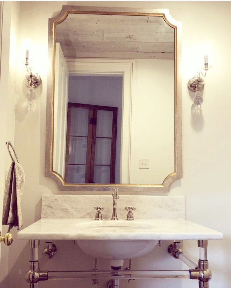 Tulip Silver And Gold Wall Mirror