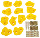 Swing Set Textured Rock Holds With Mounting Hardware, Set of 12, Yellow