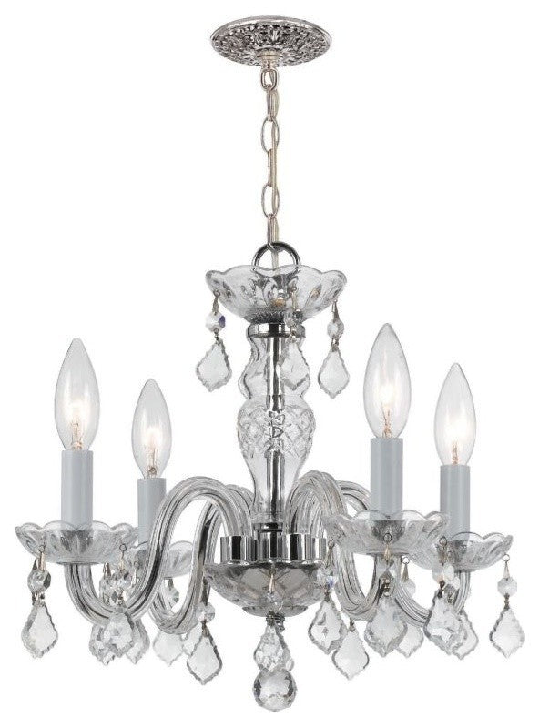 Crystorama Lighting Group 1064-CL-MWP Traditional Crystal 4 Light - Polished