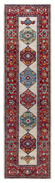 Tribal One-of-a-Kind Hand-Knotted Area Rug Beige, 2' 8" x 9' 9"