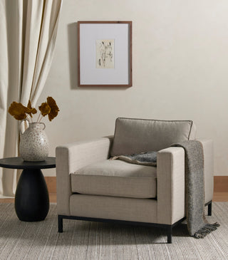 Merla Wood End Table, Tall, Black Wash Ash