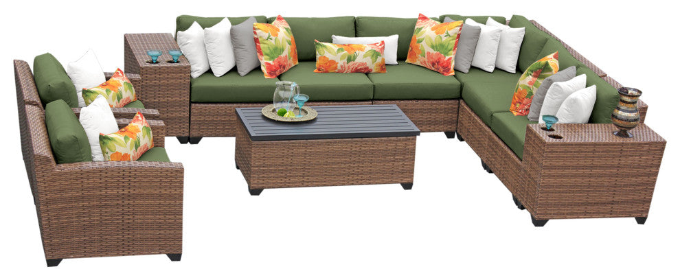 Laguna 11 Piece Outdoor Wicker Patio Furniture Set 11d