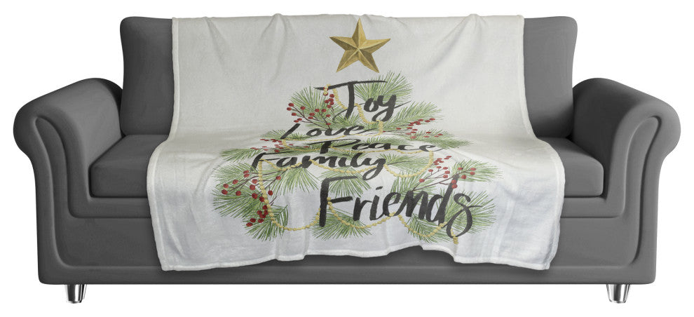 Christmas Tree Words Script 3 50x60 Coral Fleece Blanket
