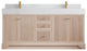 Manhattan 72 Double Sink Bath Vanity in White Oak with 5" Empira Quartz