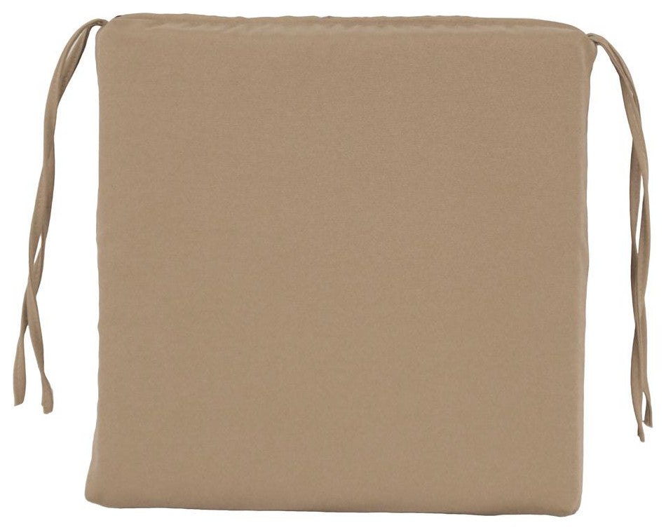 Blazing Needles Set of 4 Indoor Twill Chair Cushions, Toffee