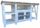 Media Console With Glass Doors, White, 64