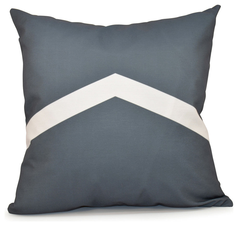 Geometric Decorative Pillow, Steel, 20"x20"