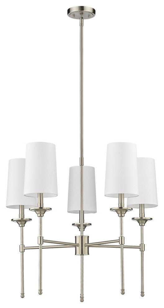 Z-Lite 3033-5 Emily 5 Light 28"W Chandelier - Brushed Nickel