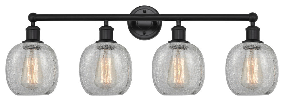 Innovations 616-4W-BK-G105 Belfast 4 Light 33" Bath Vanity Light, Matte Black