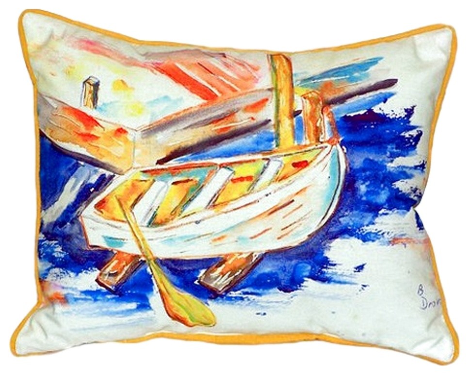 Betsy's Row Boat Large Indoor/Outdoor Pillow 16x20