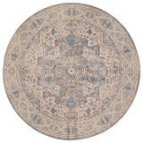 Round Damavand Distressed Area Rug, 6' Round