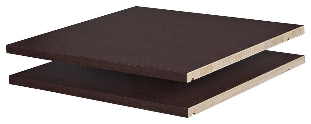 Optional Shelves for Metro, Cosmo Wardrobes, Set of 2, Java