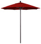 7.5' Bronze Push Lift Fiberglass Rib Aluminum Umbrella, Pacifica, Red