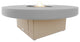 Circular Fire Pit Table, 48 D, Natural Gas, Hilltop Top, Beige