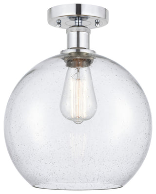 Innovations 616-1F-PC-G124-10 1 Light Semi-Flush Mount, Polished Chrome
