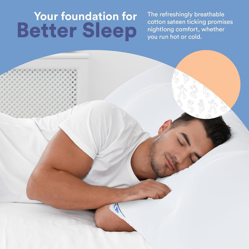 Continental Bedding - 550 Fill Power Down Pillow, Standard (Set of 2), Firm