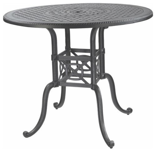 Grand Terrace 48" Round Balcony Table, Midnight Gold