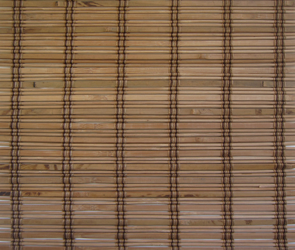 Cordless Woven Wood Roman Shades, 21-24W x 24-48H, Ashbury Camel, 21 to 24 Wide X 24 to 48 High