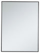 Elegant Decor MR43040BK Metal Frame Rectangle Mirror, 30", Black
