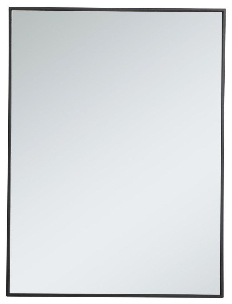 Elegant Decor MR43040BK Metal Frame Rectangle Mirror, 30", Black