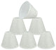 32116-6 Small Hardback Empire Chandelier Clip On Lamp Shade Off White 3"x6"x5"