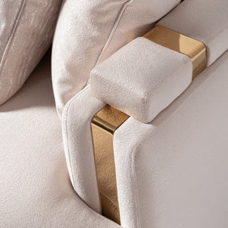 Carmela Mansion Sofa Almond/Gold