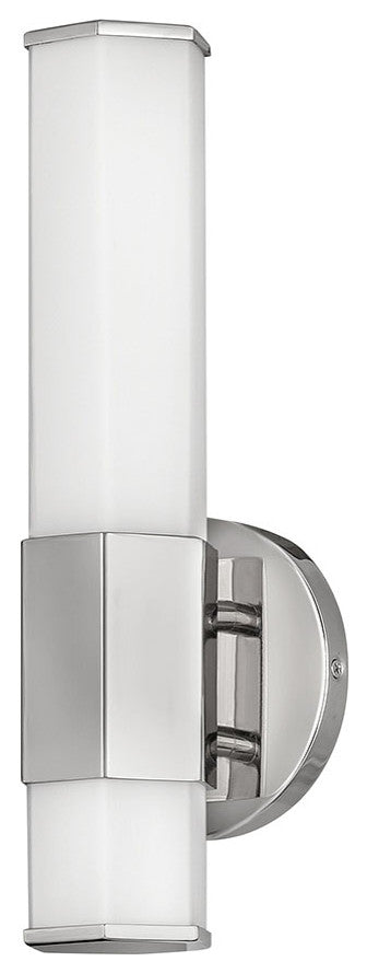 Hinkley Facet Bathroom Vanity Light, Polished Nickel, 14"