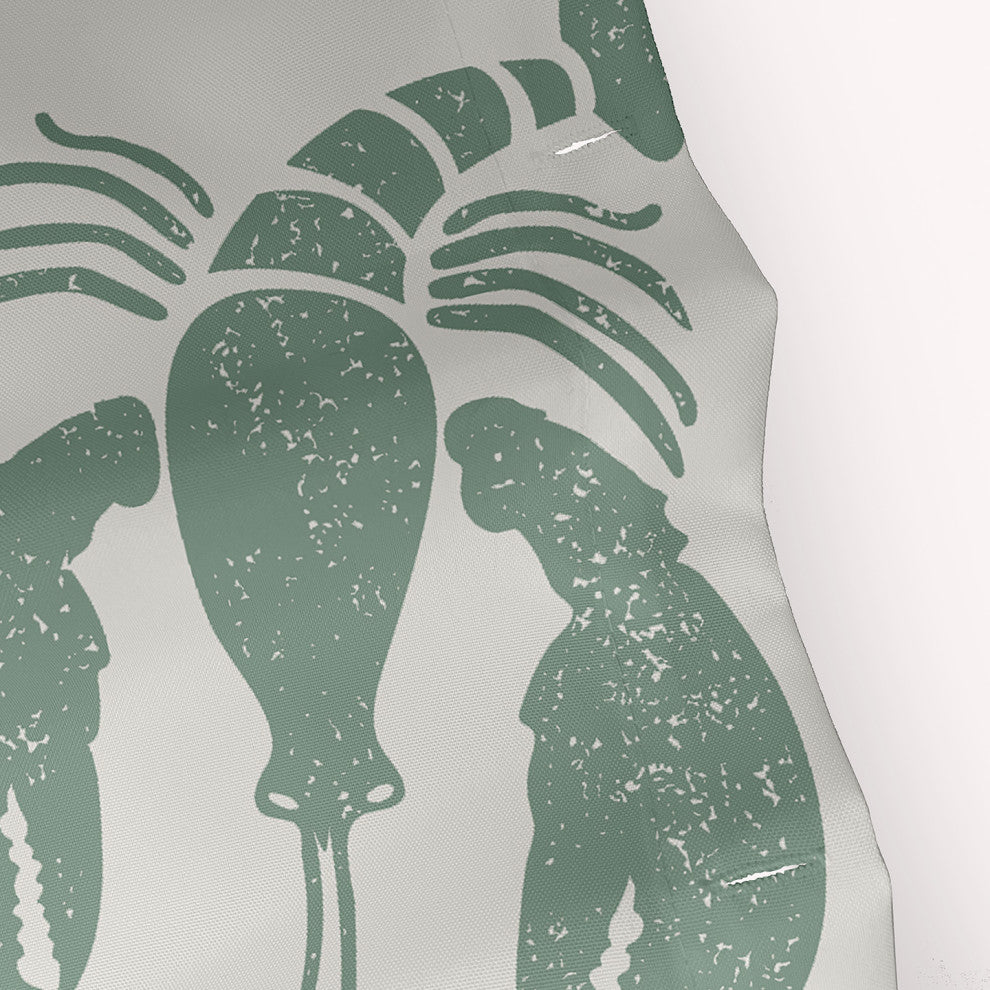 Lobster Fest Sage 70" w x 73" h Shower Curtain
