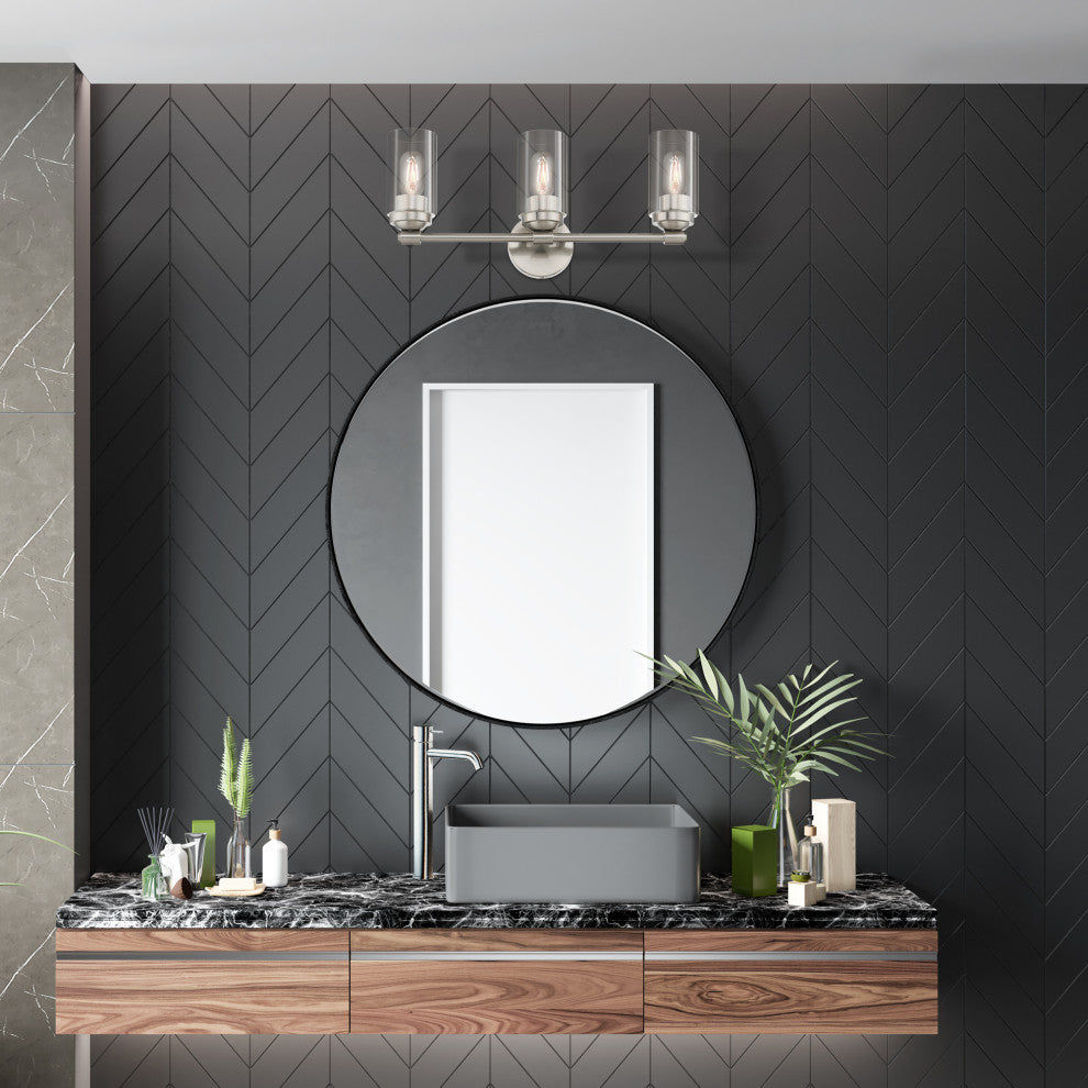 Whittier 3-Light Brushed Nickel Vanity Sconce