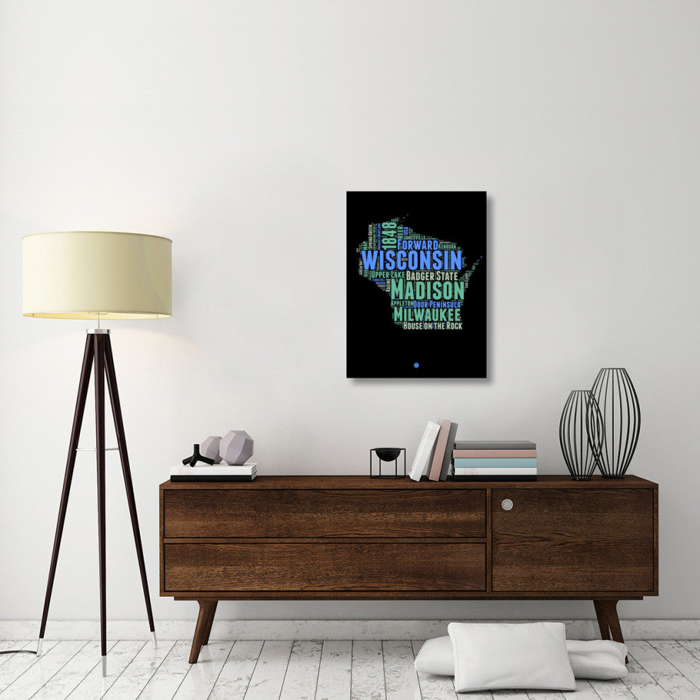 "Wisconsin Word Cloud 1" Fine Art Print