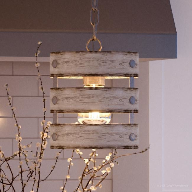 Luxury Farmhouse Pendant Light, Adelaide Series, Galvanized Steel