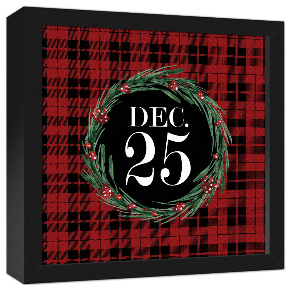 Dec. 25 12x12 Black Framed Canvas