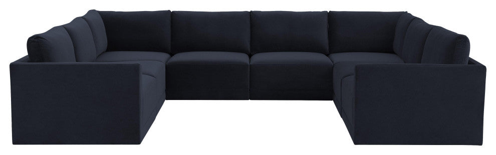 Willow Navy Modular Large U Sectional